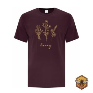 Official Sandalwood Apiaries Floral Honey Botanical Plum T-Shirt