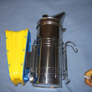 Jumbo Stainless Steel Bee Smoker with Protective Heat Guard and Leather Bellows